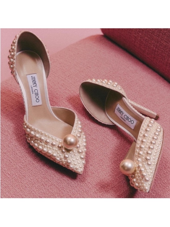Jimmy Choo Shoes - New JIMMY CHOO Sabine 85 faux pearl-embellished satin pumps 36.5 $1,895